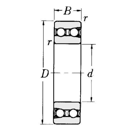 Roulement à billes à deux rangées SKF 75004209