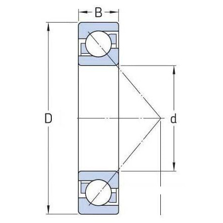 Roulement à billes 7210 BEP 50 x 90 x 20mm SKF 75007210BEP