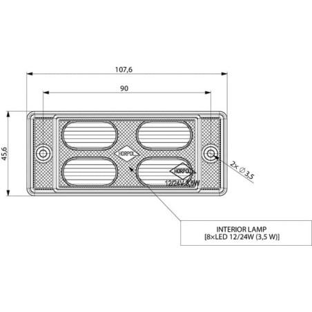 Plafonnier intérieur de cabine LED GOPART LA50002