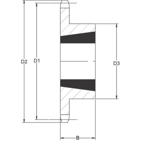 Pignon duplex 17 dents chaîne 1/2" UNIVERSEL SE1217TL