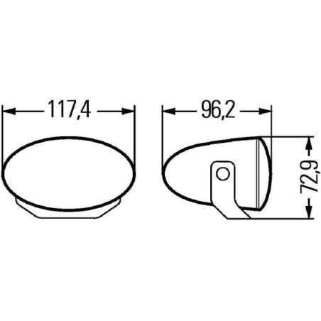 Phare ovale HELLA 1FA008283011
