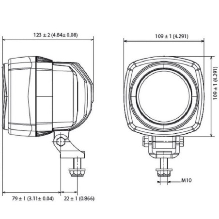 Phare LED carré 5W UNIVERSEL LA10201