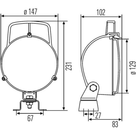 Phare de travail rond UNIVERSEL 1G3996001391