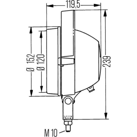 Phare de travail rond HELLA 1G3005760041
