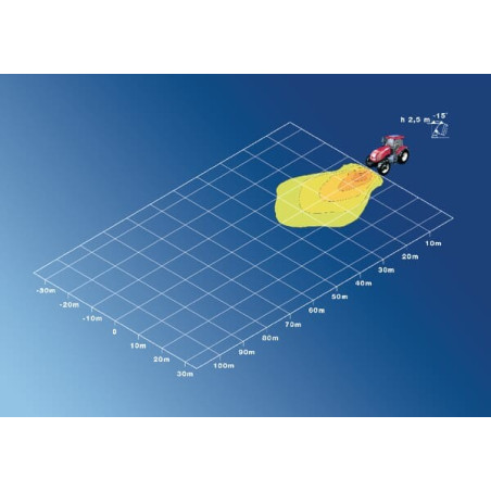 Phare de travail rectangulaire HELLA 1GA006876001
