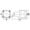 Phare de travail pour toit de cabine HELLA 1AL009998001