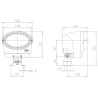 Phare de travail ovale HELLA 1GA996261511