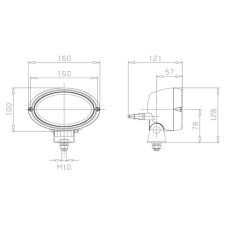 Phare de travail ovale HELLA 1GA996161131