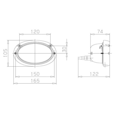 Phare de travail ovale HELLA 1GA996161101