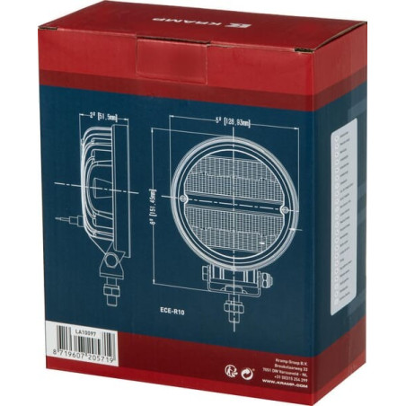 Phare de travail LED rond 24W UNIVERSEL LA10097