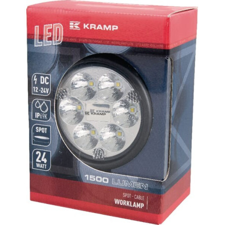 Phare de travail LED rond 24W UNIVERSEL LA10010