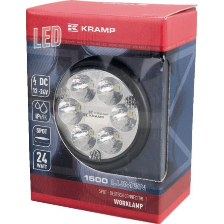 Phare de travail LED rond 24W UNIVERSEL LA10008