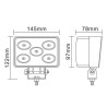 Phare de travail LED rectangle 50 W GOPART LA15031