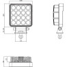 Phare de travail LED rectangle 25W UNIVERSEL LA10024