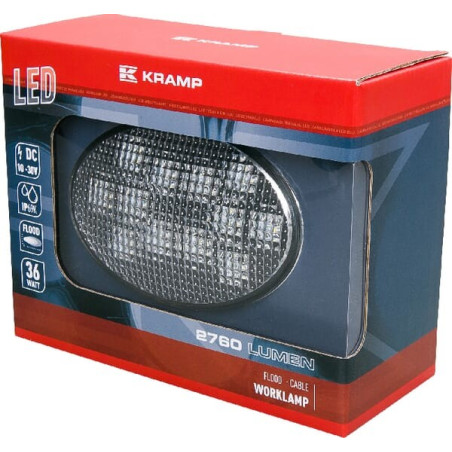 Phare de travail LED ovale 36W UNIVERSEL LA10059