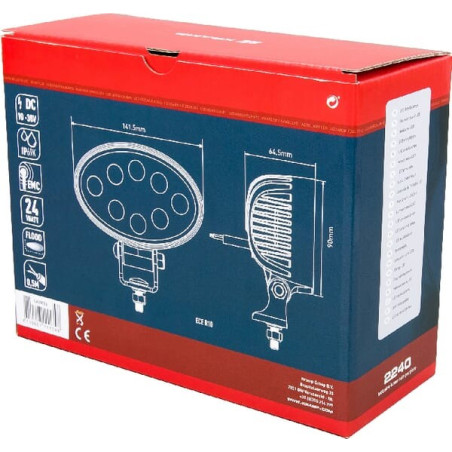 Phare de travail LED ovale 24W UNIVERSEL LA10058