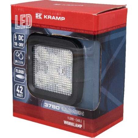Phare de travail LED carré 42W UNIVERSEL LA10028