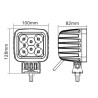 Phare de travail LED carré 42W UNIVERSEL LA10028