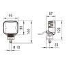 Phare de travail LED carré 25W HELLA 1GA996283011