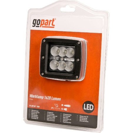 Phare de travail LED carré 18W GOPART LA15009