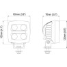 Phare de travail LED carré 17W NORDIC-LIGHTS LAN24LED