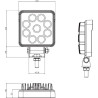 Phare de travail LED carré 15W GOPART LA15032