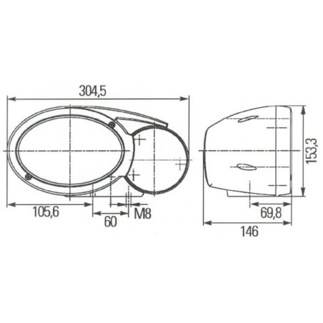 Phare avant gauche avec clignotant HELLA 1EB996167031