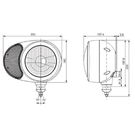 Phare avant gauche avec clignotant COBO 0509190000