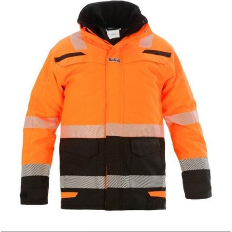 Parka d’hiver haute visibilité orange - noir taille L HYDROWEAR 072398OBPL