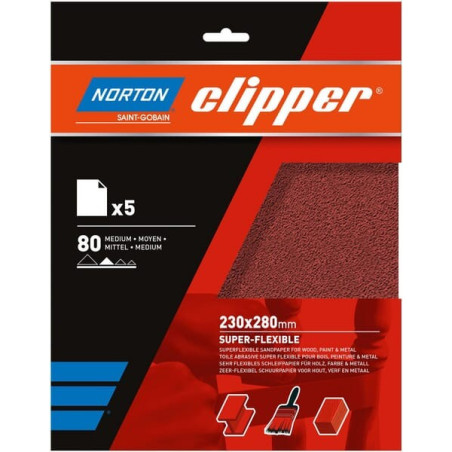 Papier abrasif 230x280mm NORTON 66261118247