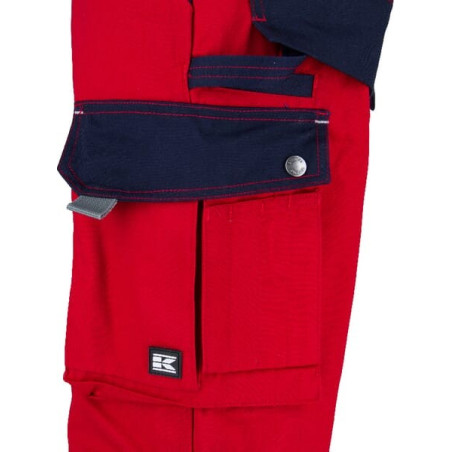 Pantalon de travail rouge - bleu marine 2XL UNIVERSEL KW102030080106