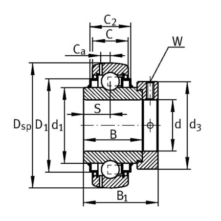 Palier tendeur INA/FFAG GE25KRRBFA1255