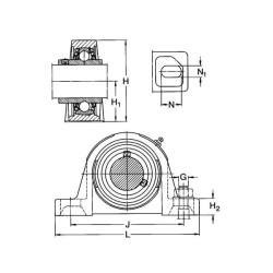 Palier complet SKF 7500SYJ80TF