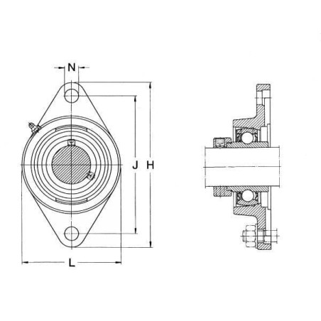 Palier complet SKF 7500FYTB30WF