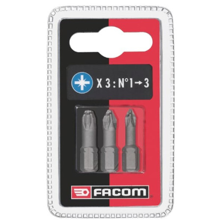 Lot de 3 embouts 25mm FACOM ED1J3