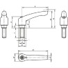 Levier de serrage M16x60 KIPP K01225161X60