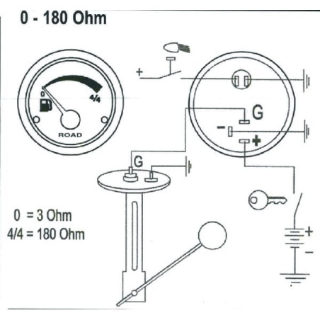 Jauge de niveau de carburant UNIVERSEL I00007