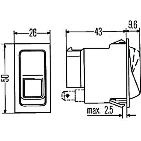 Interrupteur poussoir HELLA 6GM004570071