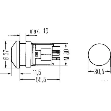 Interrupteur d'avertissement HELLA 6HF003916011