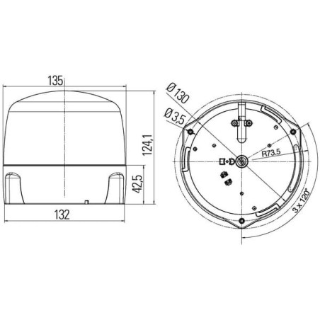 Gyrophare HELLA 2XD012878001