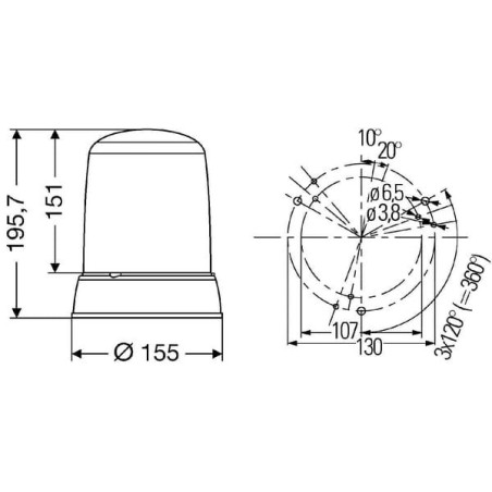 Gyrophare HELLA 2RL008181111