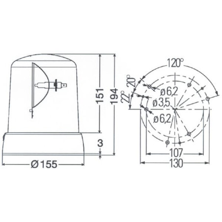 Gyrophare HELLA 2RL008061101