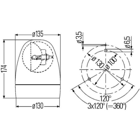 Gyrophare HELLA 2RL007337001