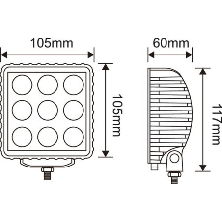 Feu de travail LED UNIVERSEL LA10417