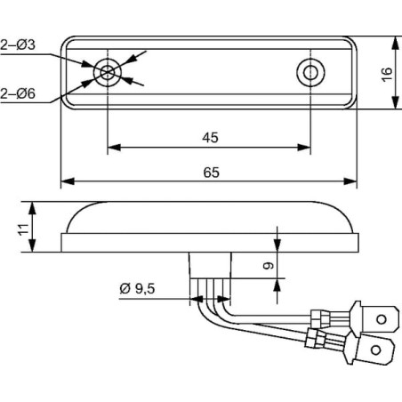 Feu de position à LED arrière HELLA-VALUEFIT 2TM357010111