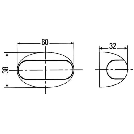 Feu de gabarit oval HELLA 2XA959560401