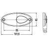 Feu de gabarit LED, blanc HELLA 2PG964295111