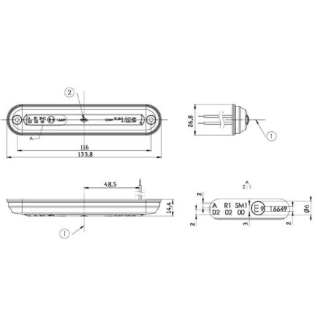 Feu de gabarit LED UNIVERSEL LA103160