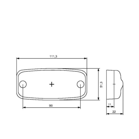 Feu de gabarit LED blanc HELLA-VALUEFIT 2PG357008031