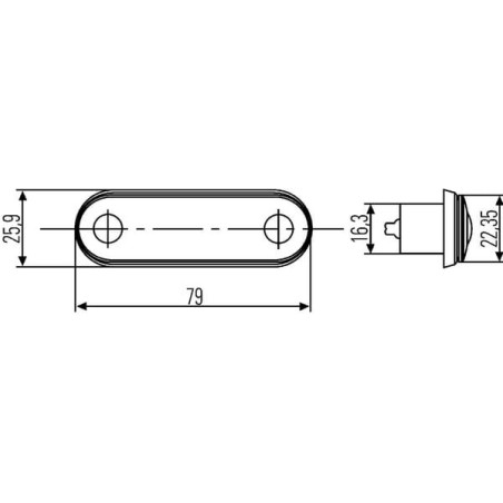 Feu de gabarit à LED HELLA 2PF959590202